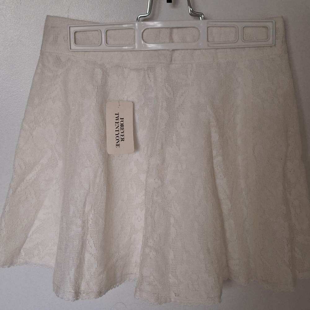 White Mini Skater Skirt